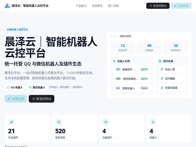 晨泽官机云平台站点缩略图